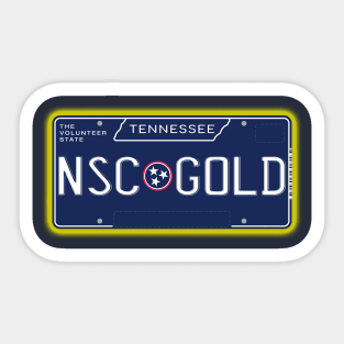 TN License Plate- NSC GOLD - Nashville SC Sticker